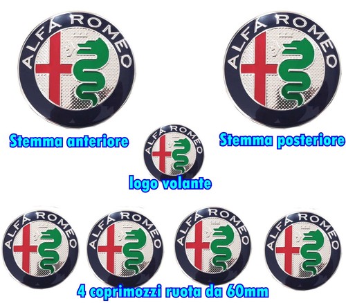 Kit fregio stemma alfa - alfa, romeo