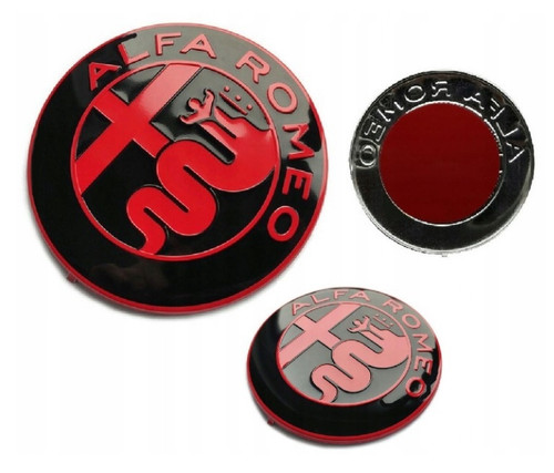 Stemma alfa romeo rosso - 2x,